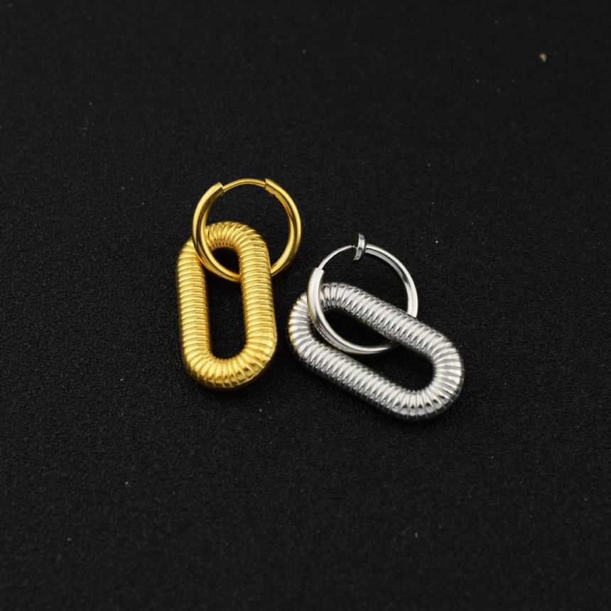 Hoop Drop Earring / Clip On Earring