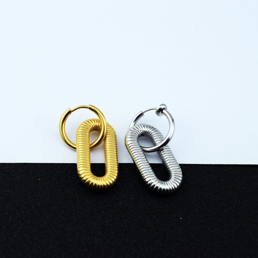 Hoop Drop Earring / Clip On Earring