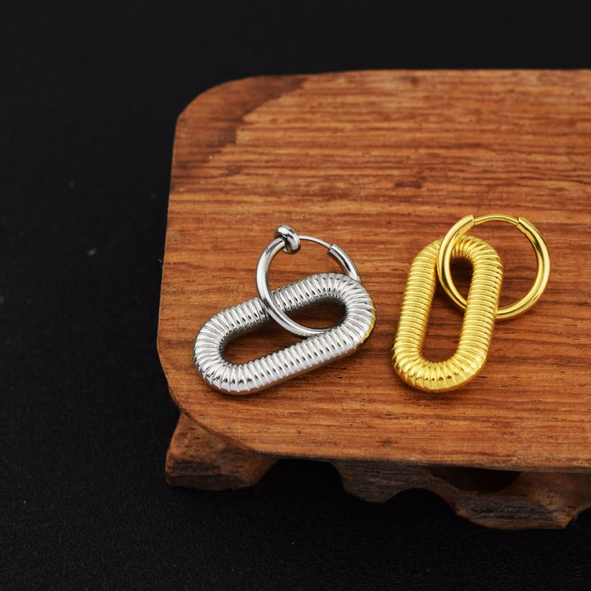 Hoop Drop Earring / Clip On Earring