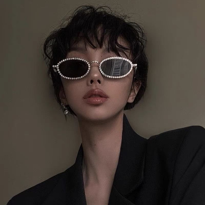 Rhinestone Eye Sunglasses Cat