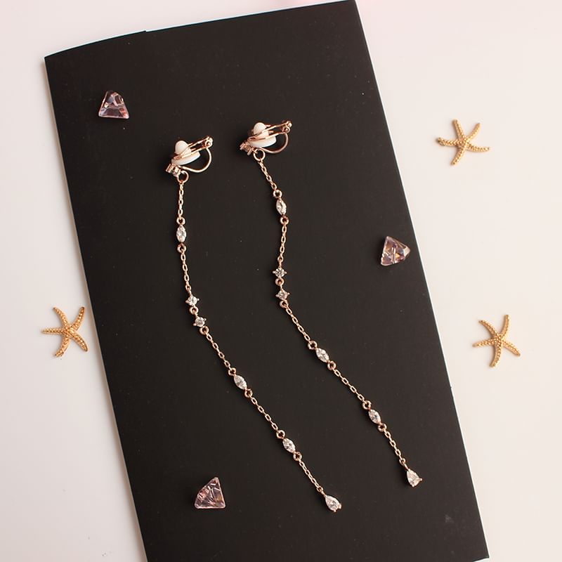 Alloy Earring Rhinestone Threader