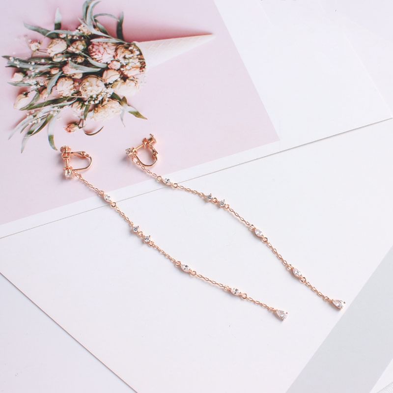 Alloy Earring Rhinestone Threader