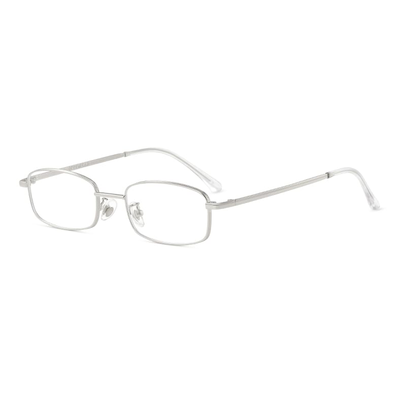 Light Blocking Frame Eyeglasses Blue Metal