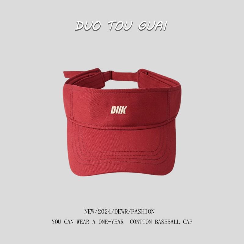 Visor Embroidered Letter Sun