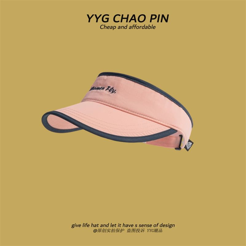 Embroidered Letter Visor Sun