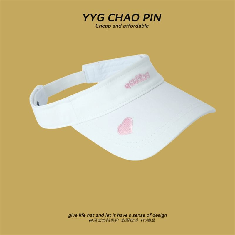 Embroidered Letter Sun Visor