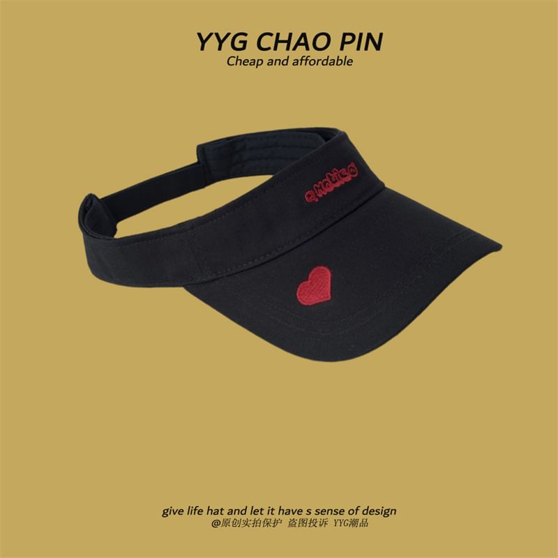 Embroidered Letter Sun Visor