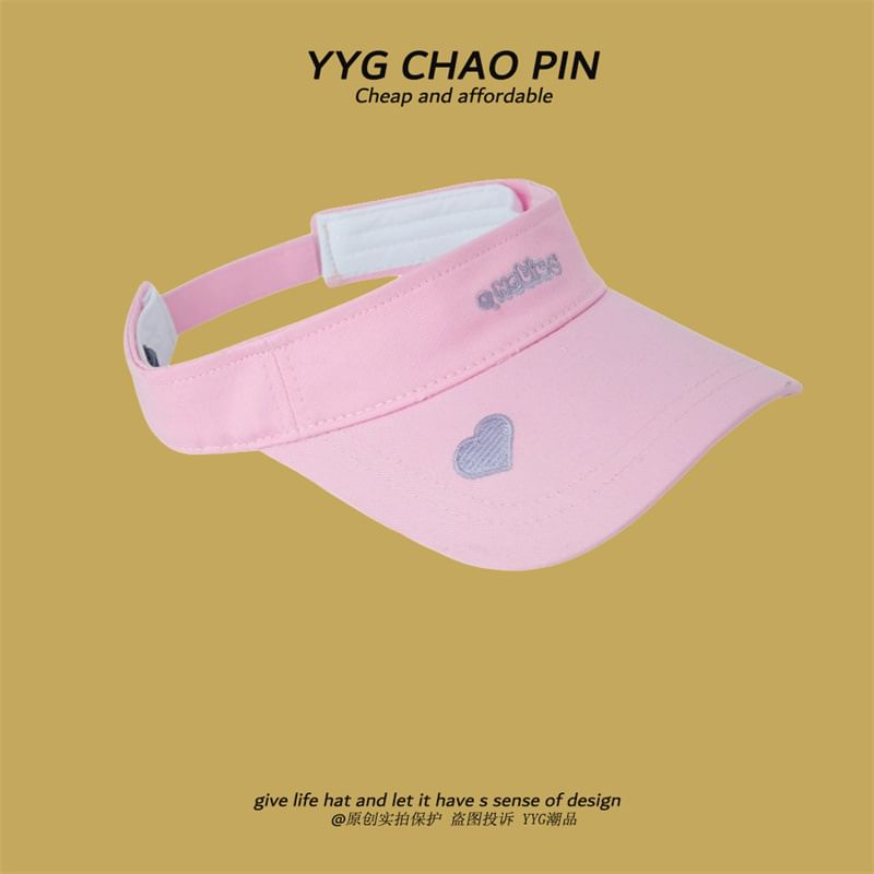 Embroidered Letter Sun Visor