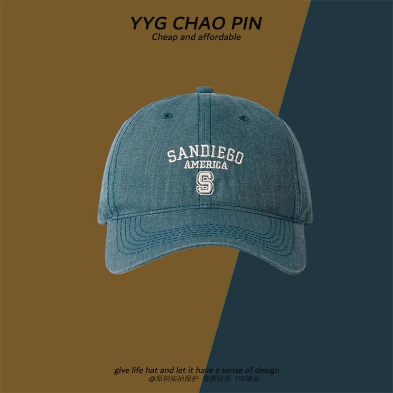 Letter Embroidered Baseball Cap