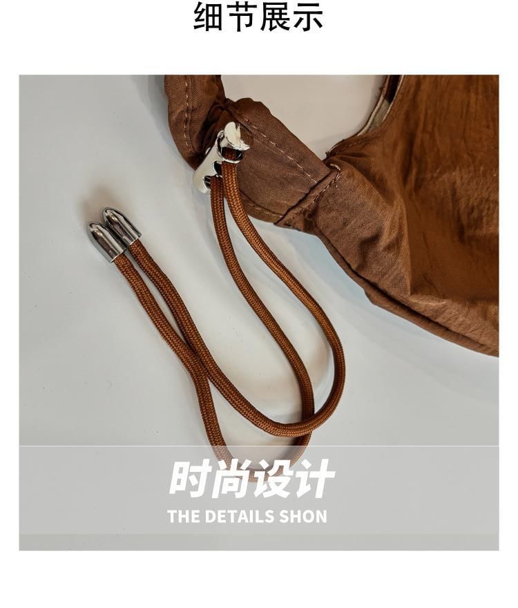 Plain Ruched Strap Crossbody Bag