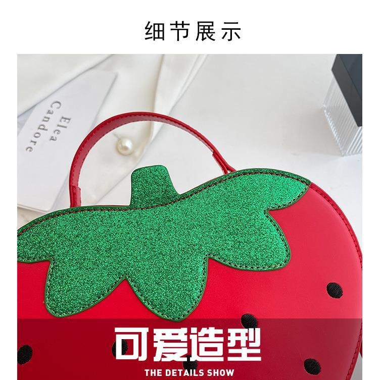 Crossbody Leather Strawberry Faux Bag