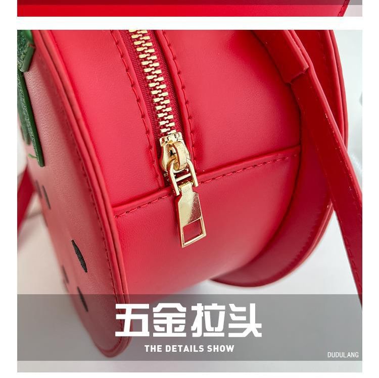 Crossbody Leather Strawberry Faux Bag