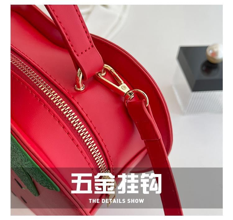 Crossbody Leather Strawberry Faux Bag