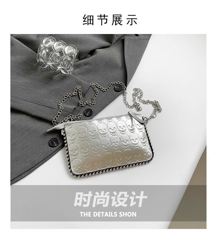 Skull Strap Crossbody Patterned Bag Chain