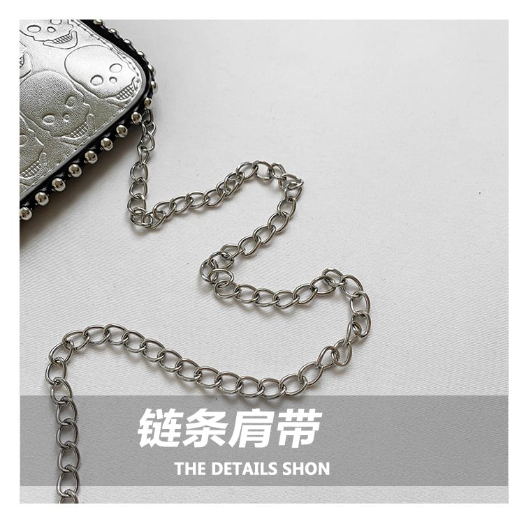 Skull Strap Crossbody Patterned Bag Chain