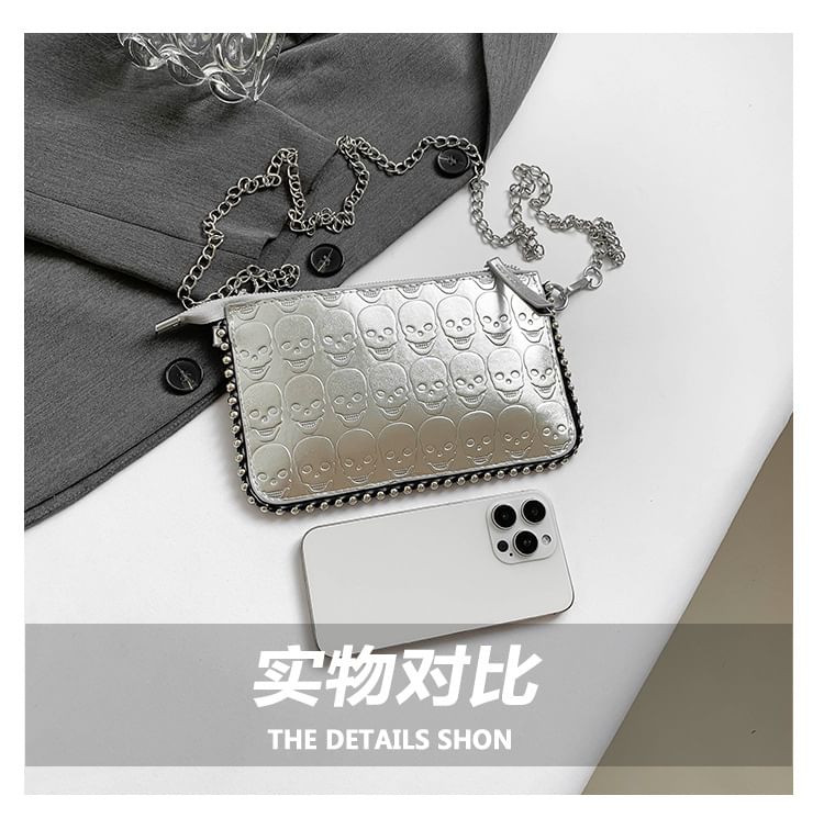 Skull Strap Crossbody Patterned Bag Chain