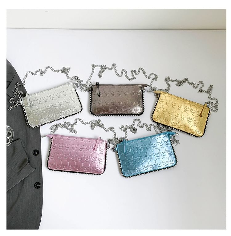 Skull Strap Crossbody Patterned Bag Chain