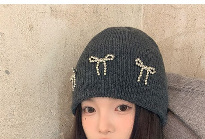 Beaded Ribbon Beanie