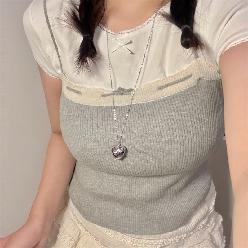 Necklace Metallic Heart