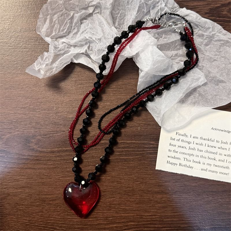 Necklace Layered Heart