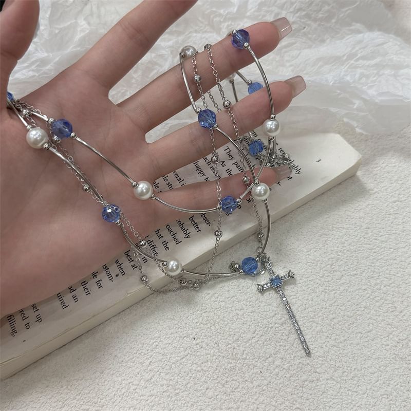 Cross Layered Necklace