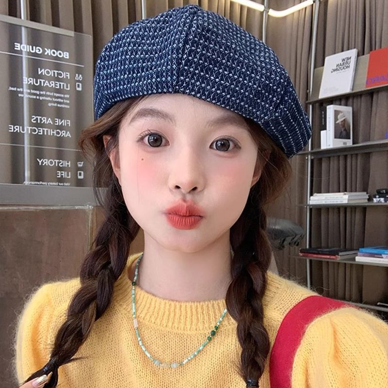 Beret / Newsboy Denim Cap