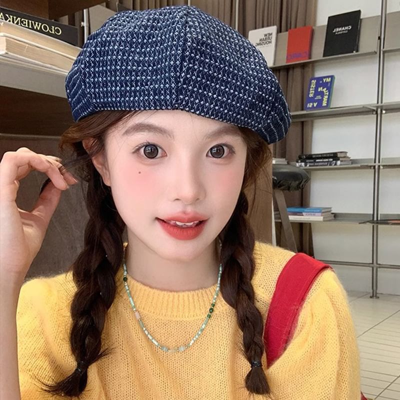 Beret / Newsboy Denim Cap