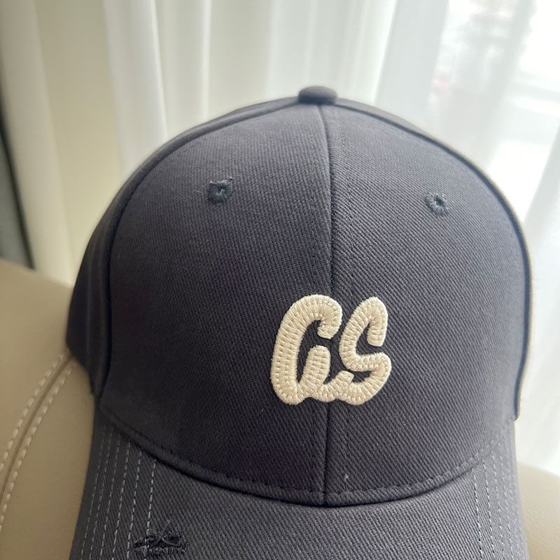 Lettering Distressed Embroidered Baseball Cap