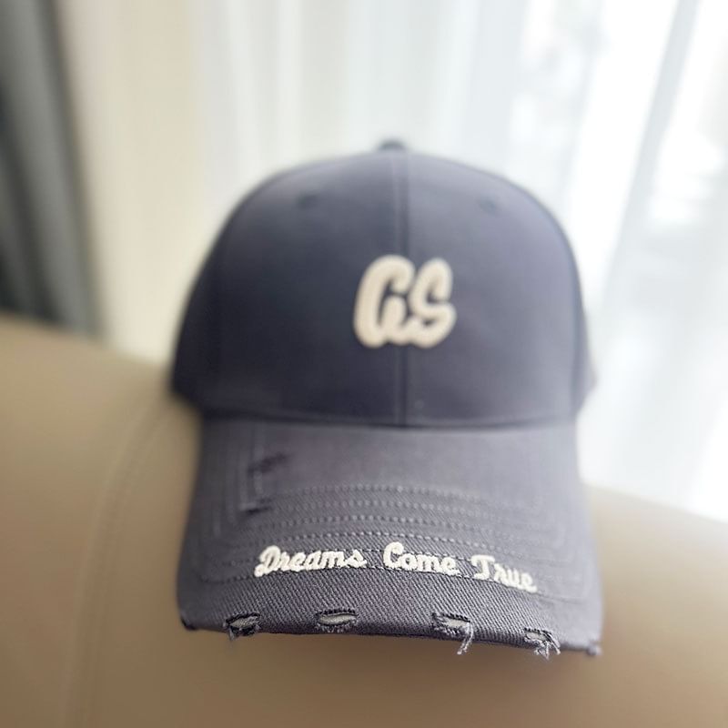 Lettering Distressed Embroidered Baseball Cap