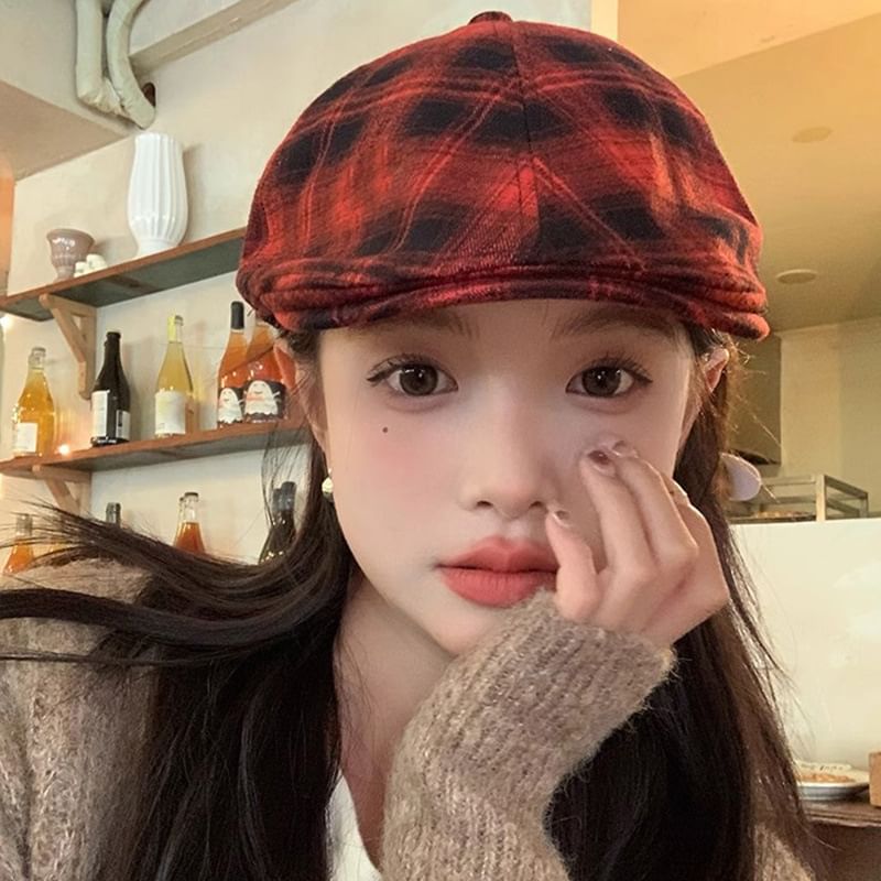 Cap Flat Plaid