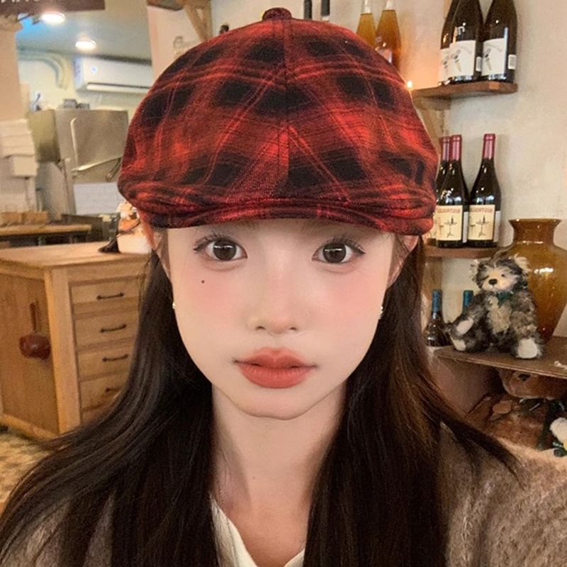 Cap Flat Plaid