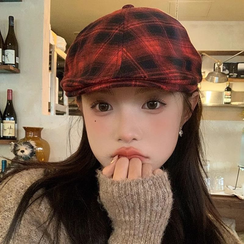 Cap Flat Plaid
