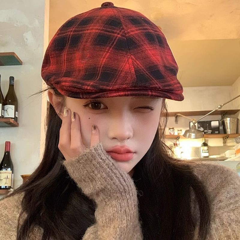 Cap Flat Plaid