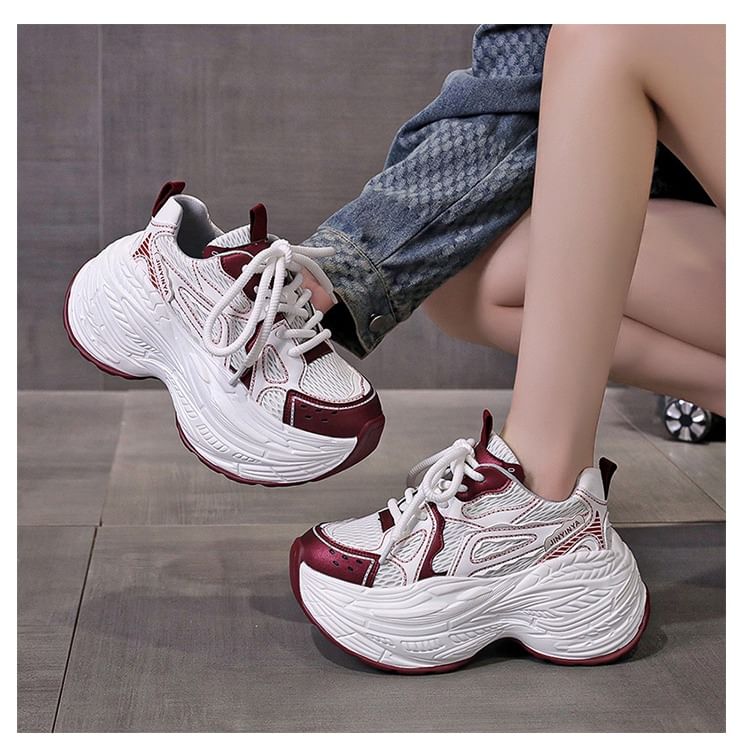 Sneakers Panel Platform Mesh