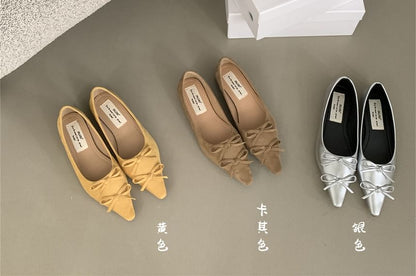 Ribbon Accent Pointed Flats