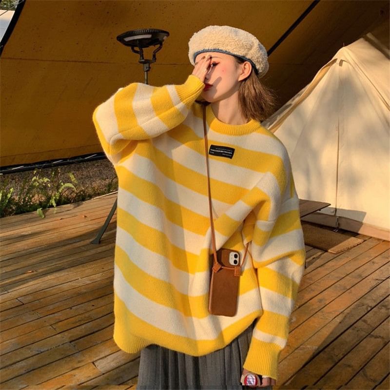 Oversized Striped Sweater in 5 Colors