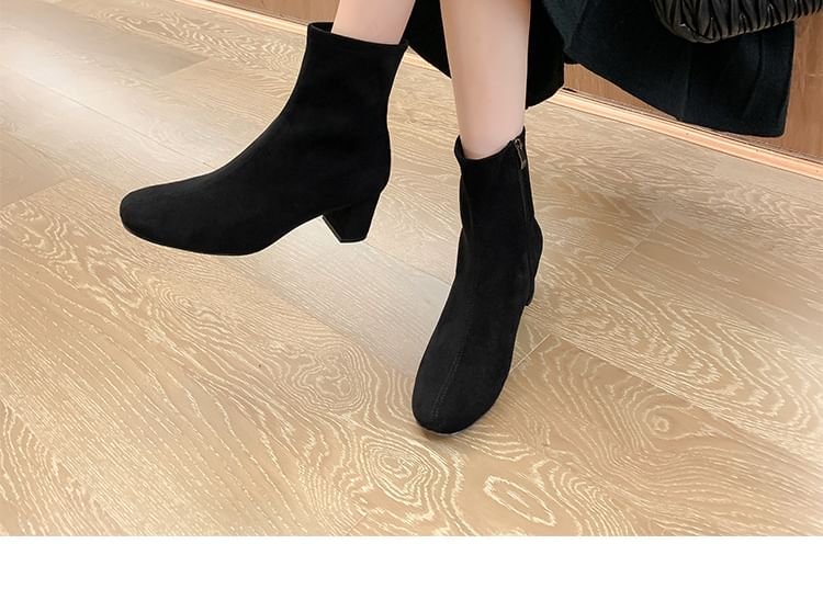 Short Boots Heel Chunky