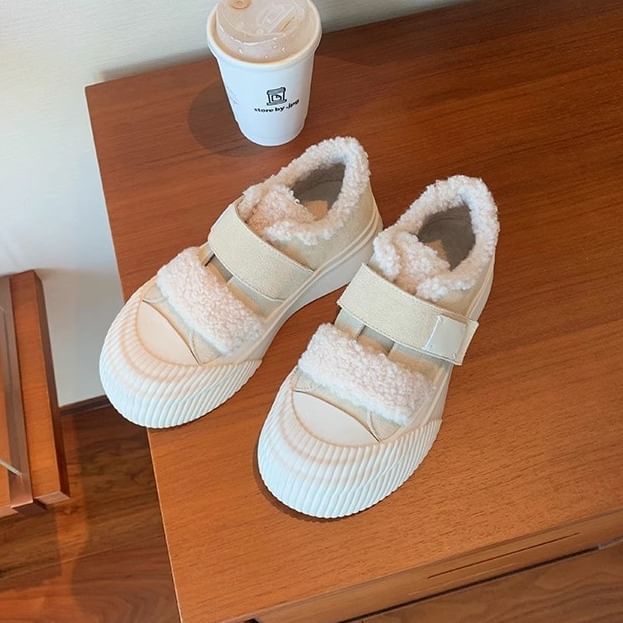 Adhesive Strap Platform Sneakers