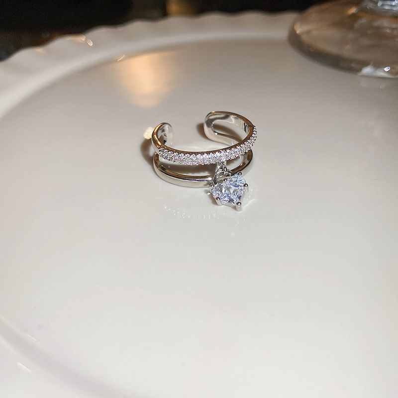 Designs) Rhinestone Alloy Ring (Various