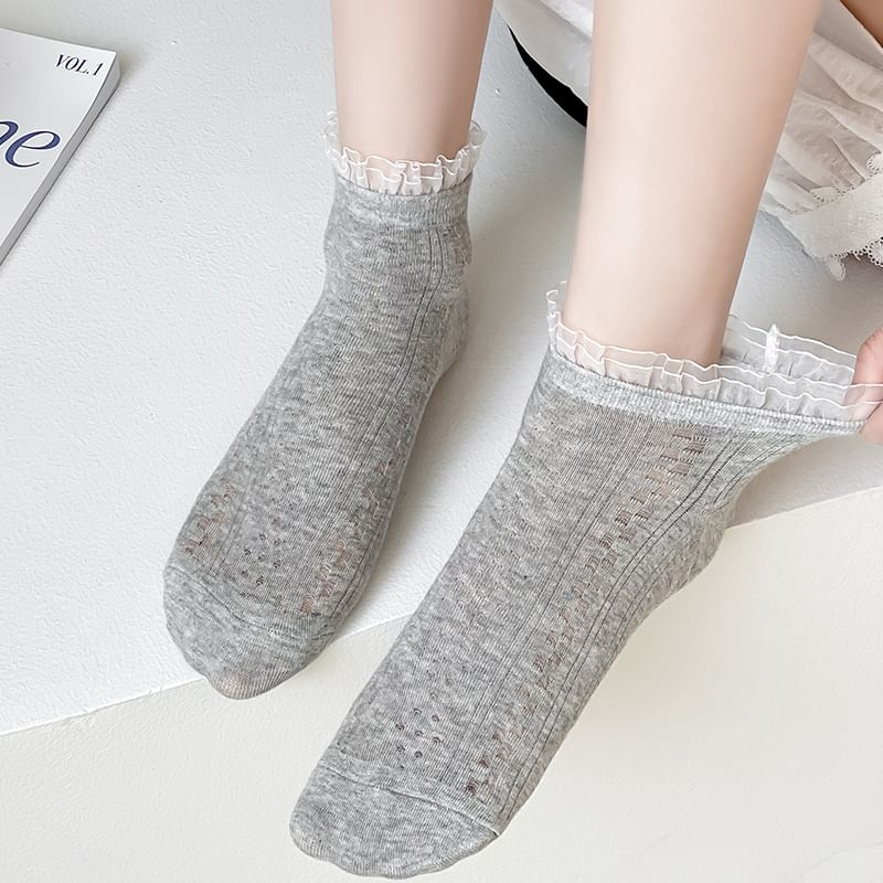 Ruffle Trimmed Socks