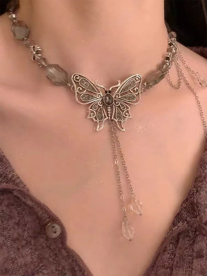 Butterfly Rhinestone Necklace