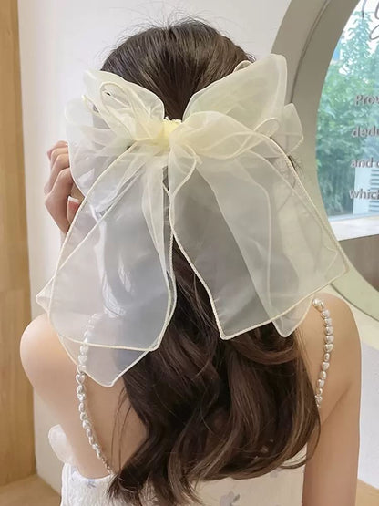 Plain Bow Mesh Headband