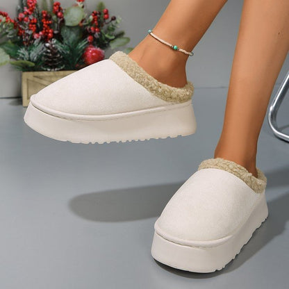 Fleece-Lined Platform Mules