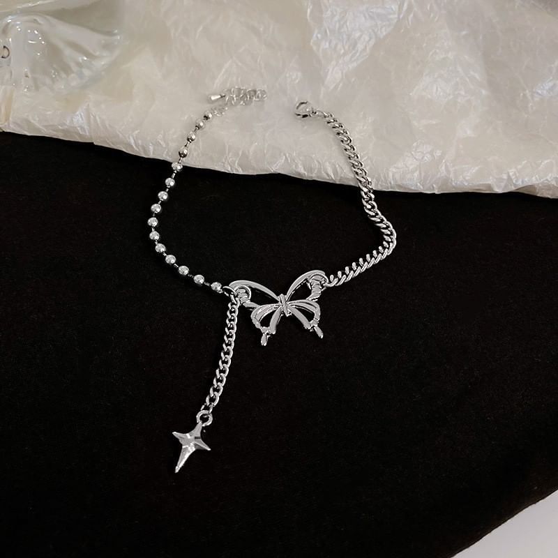 Beaded / Butterfly Rhinestone Bracelet