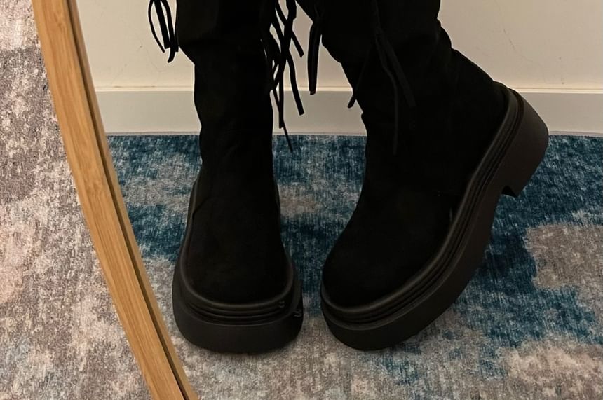 Platform Tassel Knee High Boots