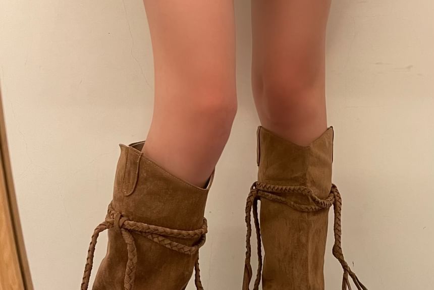 Platform Tassel Knee High Boots