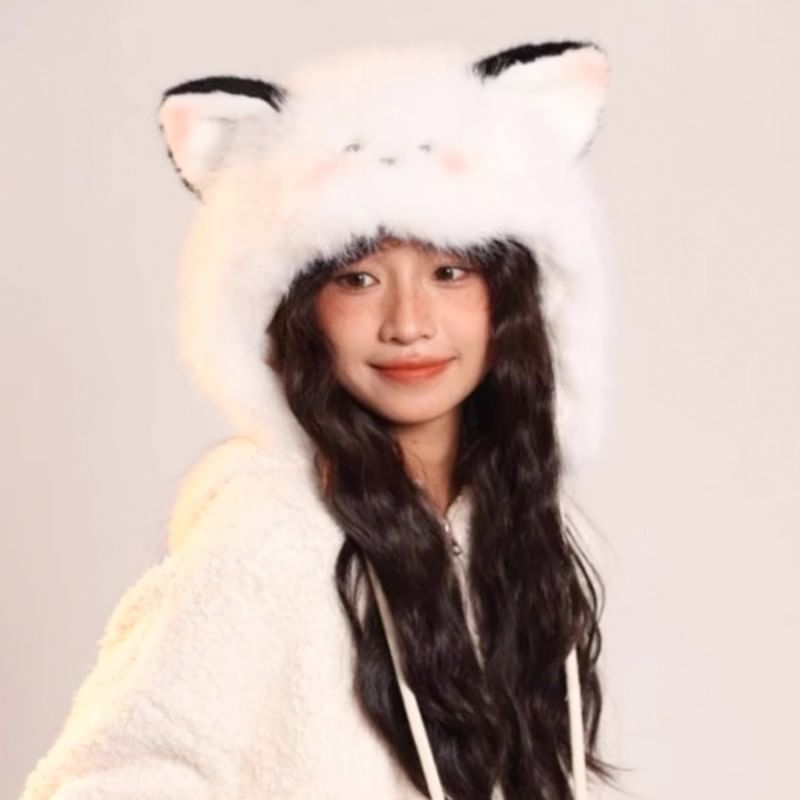 Trapper Ear Animal Chenille Hat