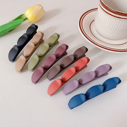 Set of 2: Plain Matte Hair Clip