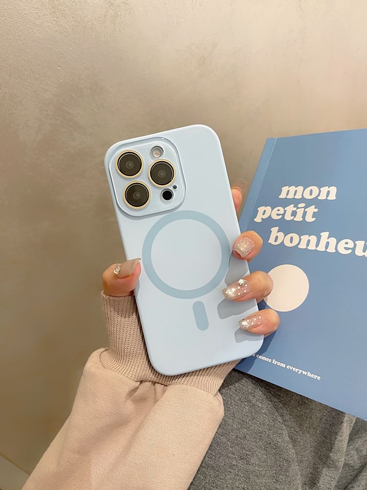 Magnetic with Plain Phone (Compatible MagSafe) Case