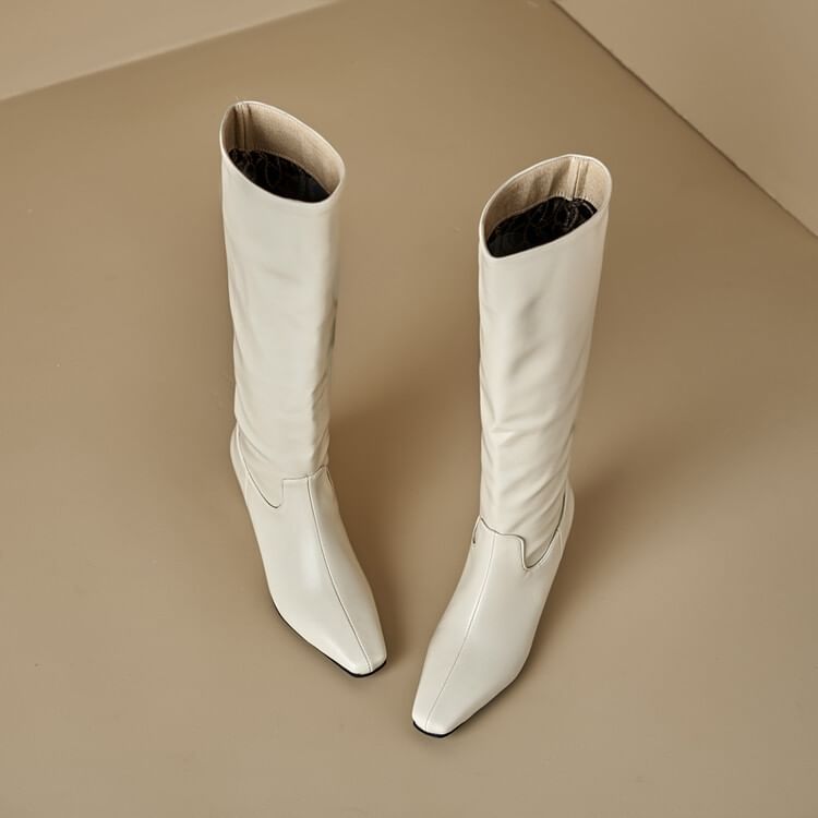 Heel Tall Plain Hidden Boots Wedge